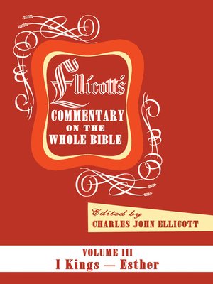 cover image of Ellicott's Commentary on the Whole Bible Volume III
